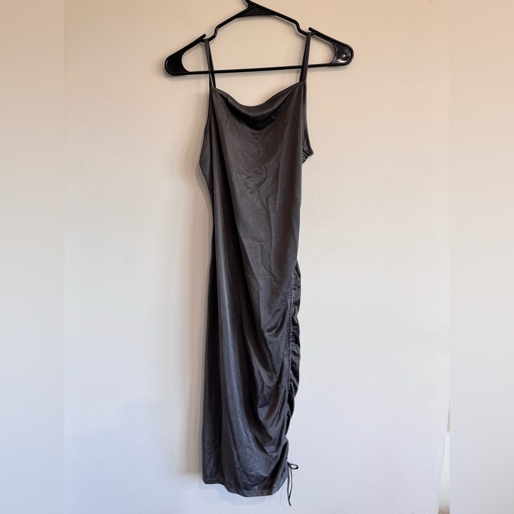 Free People Talk About It Mini Dress - Dark Gull Grey - Picture 4 of 8